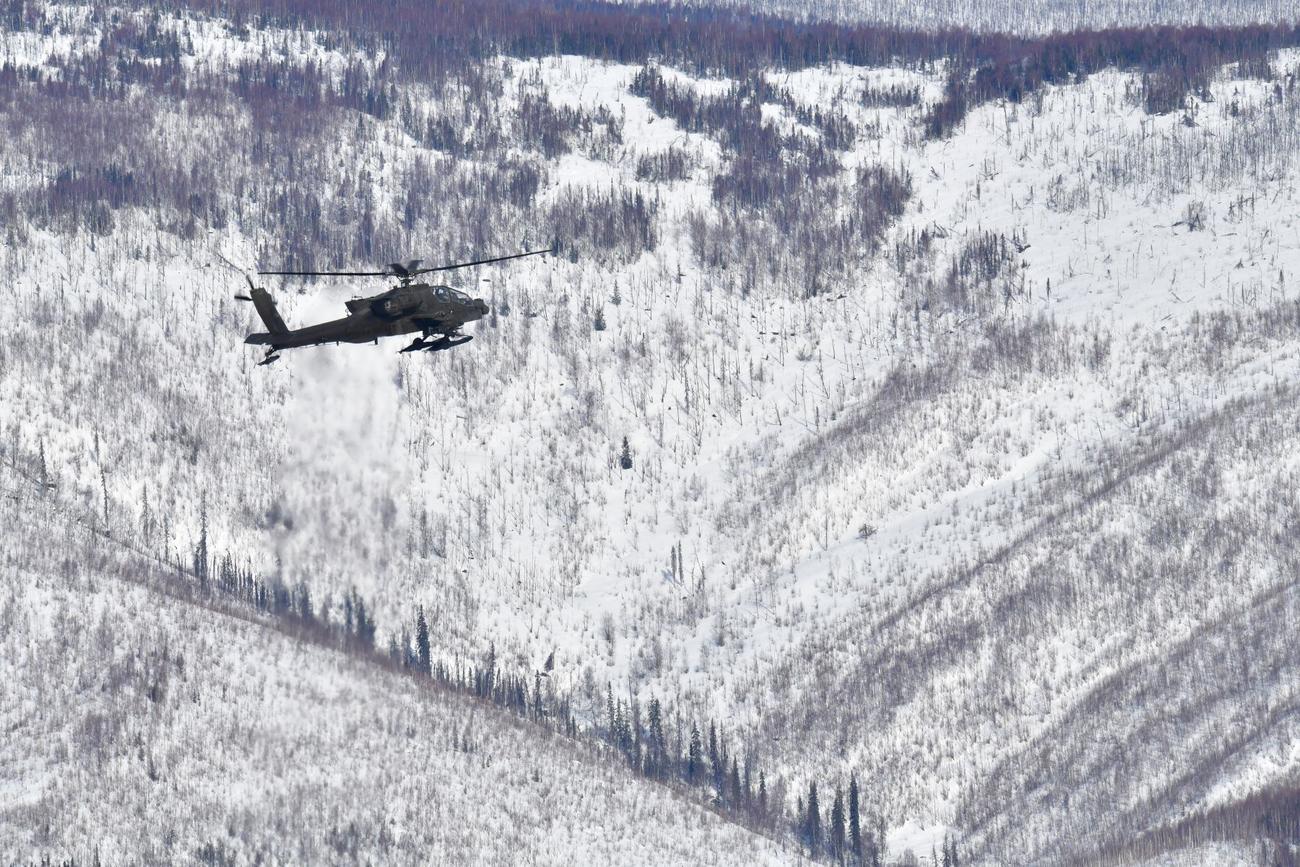 Army Helicopter Flying Through Alaska Mountain Pass Hit Another in